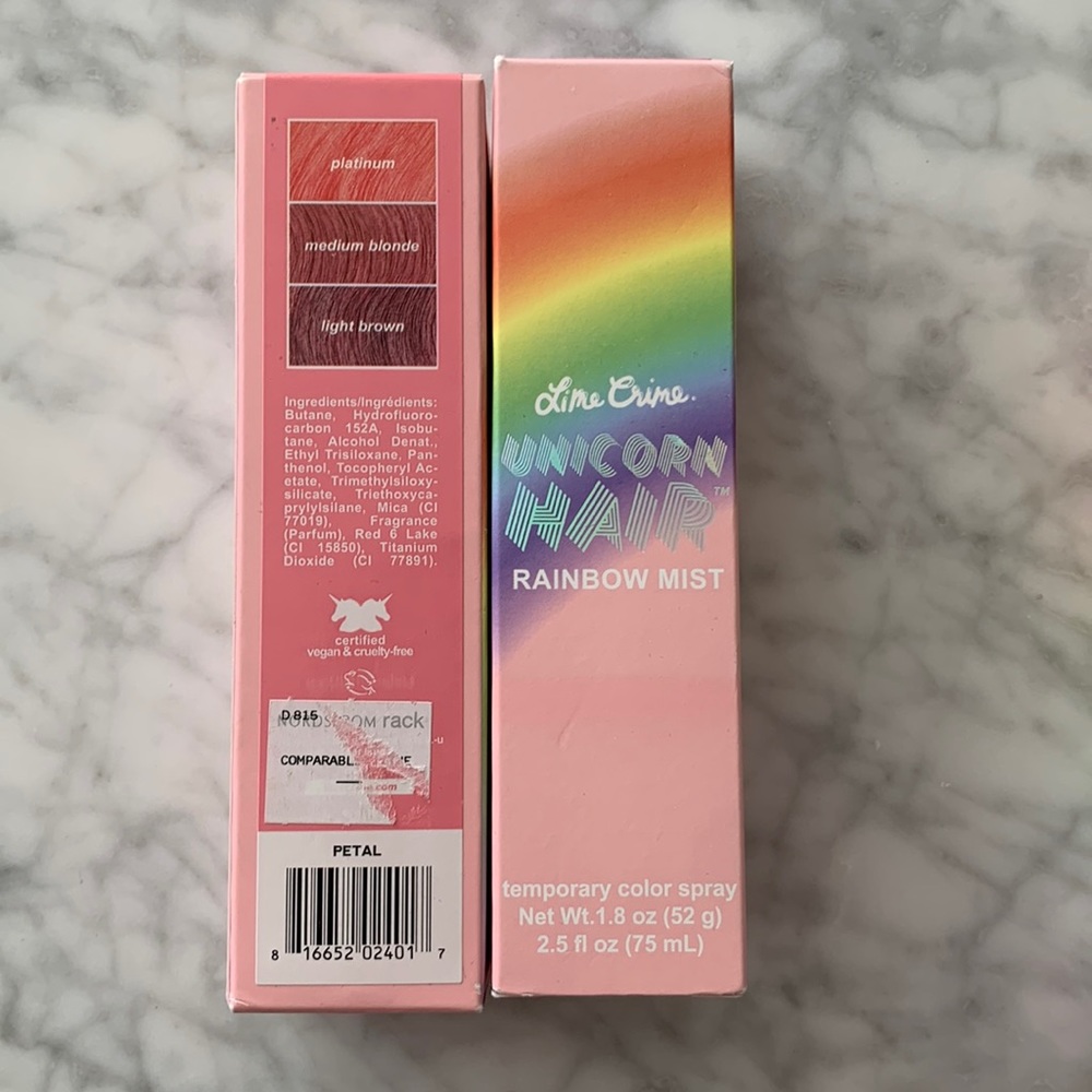Lime Crime Unicorn Hair Rainbow Mist in Petal New In Box
